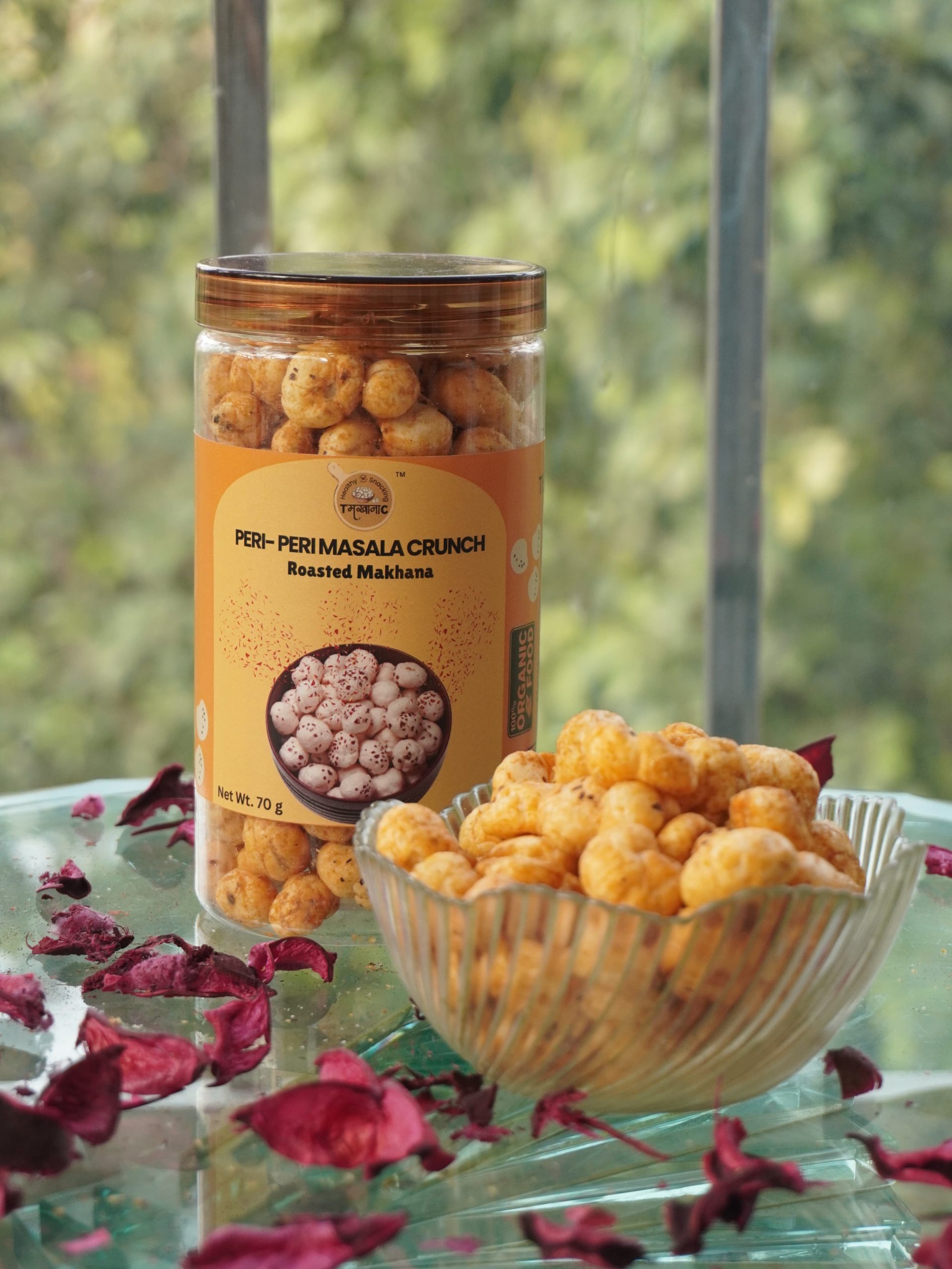 Roasted Makhana ( Peri Peri Masala Crunch)